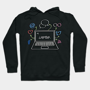 my laptop inspired worker Hoodie